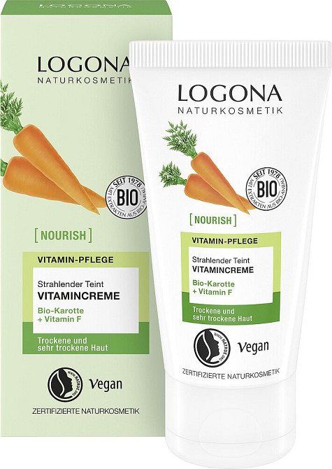 БИО-Крем витаминный Увлажнение и Упругость Морковь Logona 50 мл Киев - изображение 1