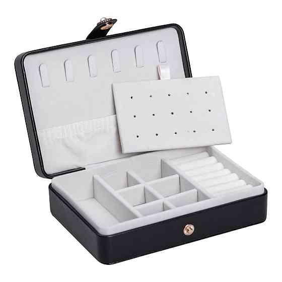 Шкатулка для украшений из эко кожи 16×11×4.7 см органайзер для ювелирных изделий HP-5-30B Киев