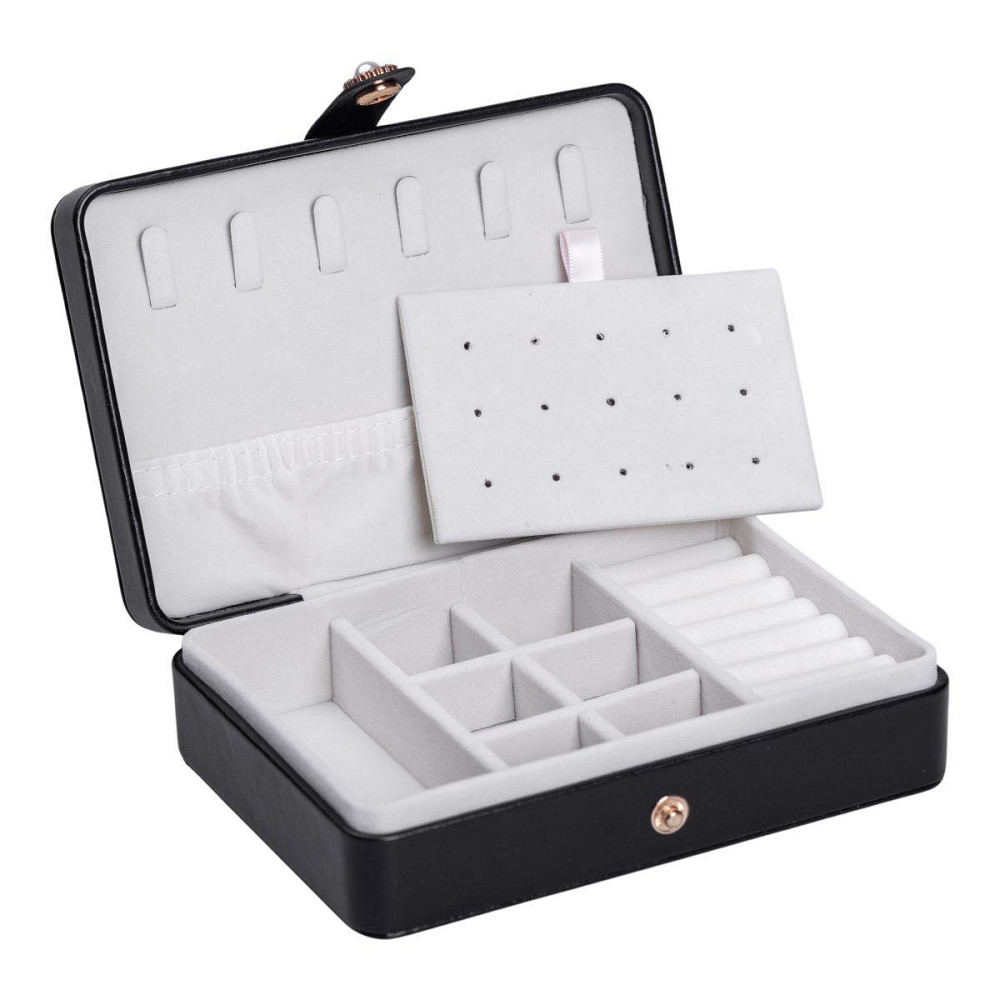 Скринька для прикрас з еко шкіри 16×11×4.7 см органайзер для ювелірних виробів HP-5-30B Київ - фото 2