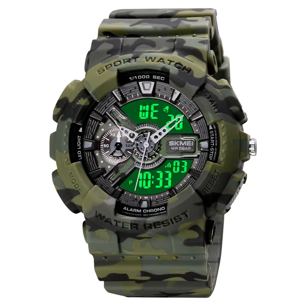 Наручний тактичний годинник Skmei 1688 (Камуфляж) Київ - фото 4