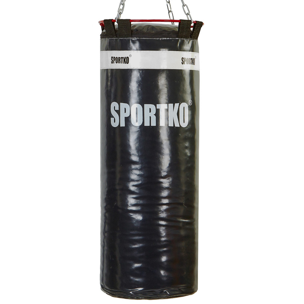 Мешок боксёрский Цилиндр с кольцом ПВХ Бочонок SPORTKO MП-6/1 (d-29см,весие 15 кг, h-75 см) ЛУШЕ САМОВВИЗ! Вишнёвое - изображение 4