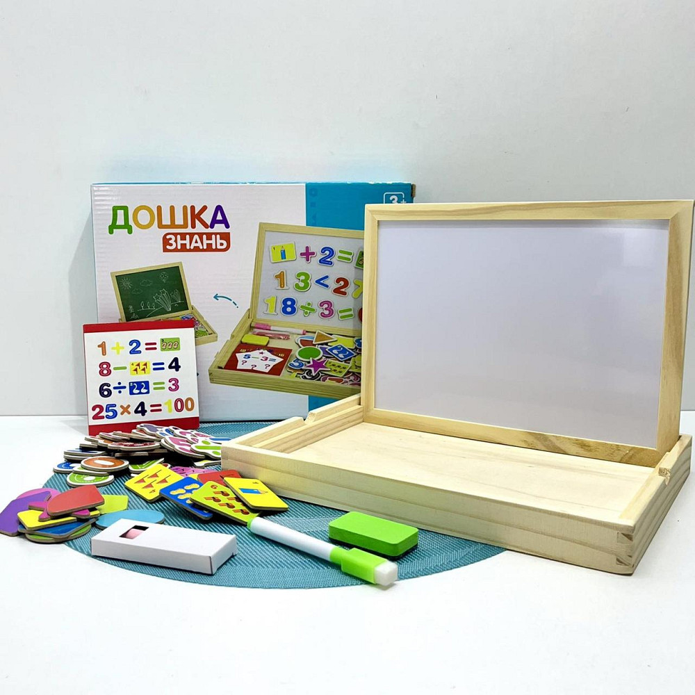 Дерев'яна іграшка Tree Toys двостороння магнітна геометричні фігури маркер (MD 0694) Чернігів - фото 3