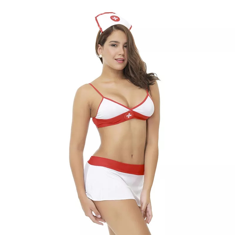 Костюм медсестры интимный S бело-красный Киев - изображение 1