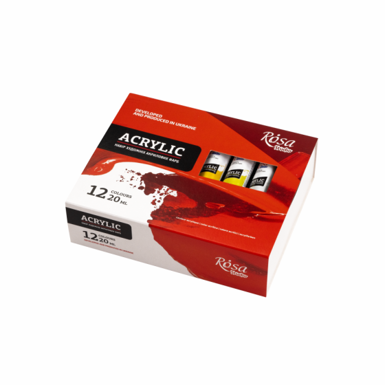 Набор акриловых красок 12х20мл ROSA Studio Киев