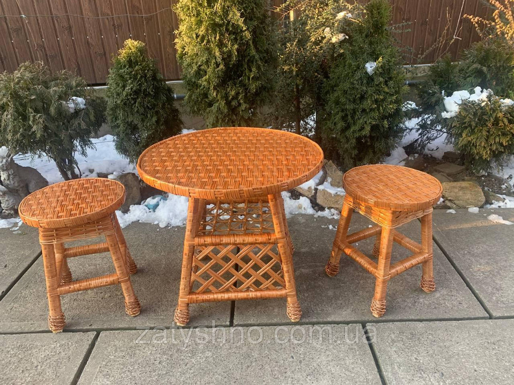 Мебель плетеная с 4 табуретками и круглым столом Киев - изображение 9