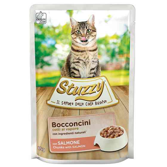 Stuzzy Cat Salmon ШТУЗИ ЛОСОСЬ в соусе консервы для котов, влажный корм, пауч 85г Киев