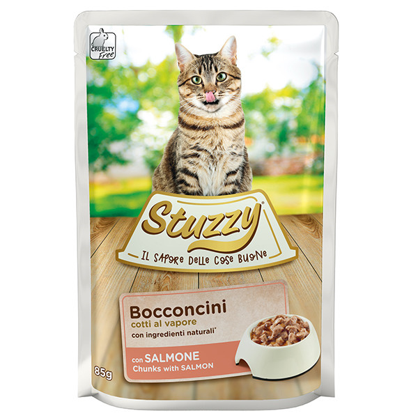 Stuzzy Cat Salmon ШТУЗІ ЛОСОСЬ в соусі консерви для котів, вологий корм, пауч 85г Київ - фото 1