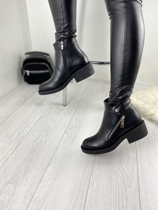 Черевики жіночі D and V чорні натуральна шкіра висота 11см размер 40р (2196) Коломыя - изображение 6