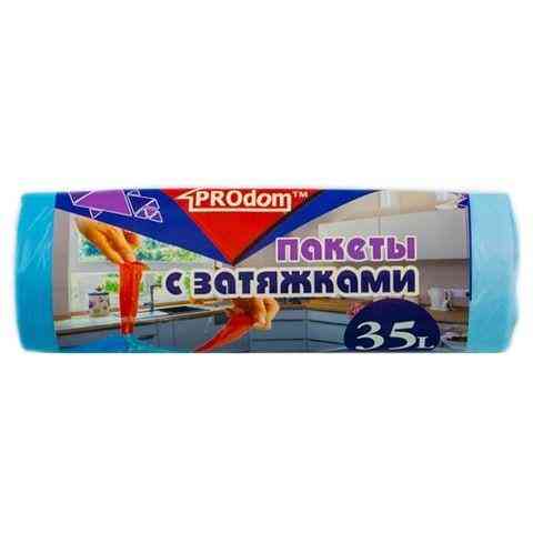 Пакети для сміття 35*15 з завязками ТМ Продом Гостомель
