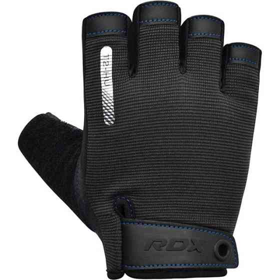 Перчатки для фітнесу RDX T2 Half Blue M Кам'янське