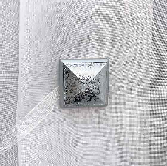 Магниты для штор и гардин Квадрат двусторонние набор 2 шт Серебристый (81-139) Киев