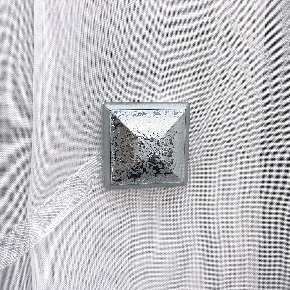 Магниты для штор и гардин Квадрат двусторонние набор 2 шт Серебристый (81-139) Киев - изображение 4