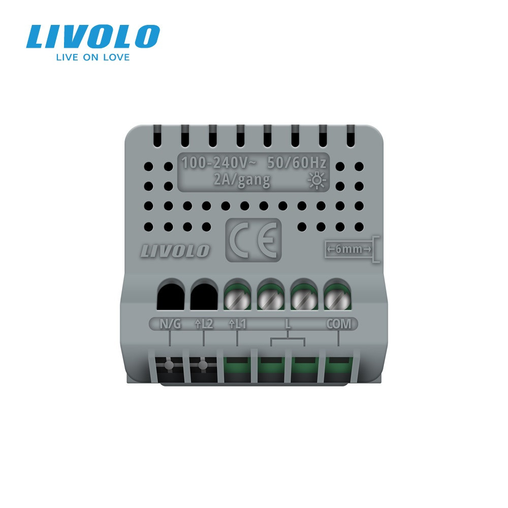 Розумний сенсорний димер LIVOLO, сірий, прохідний / перехресний, ZigBee, 2А 230В, без нейтралі, сумісний з Home Assistant, модуль без рамки (VL-FC1SDZ Коломыя - изображение 7