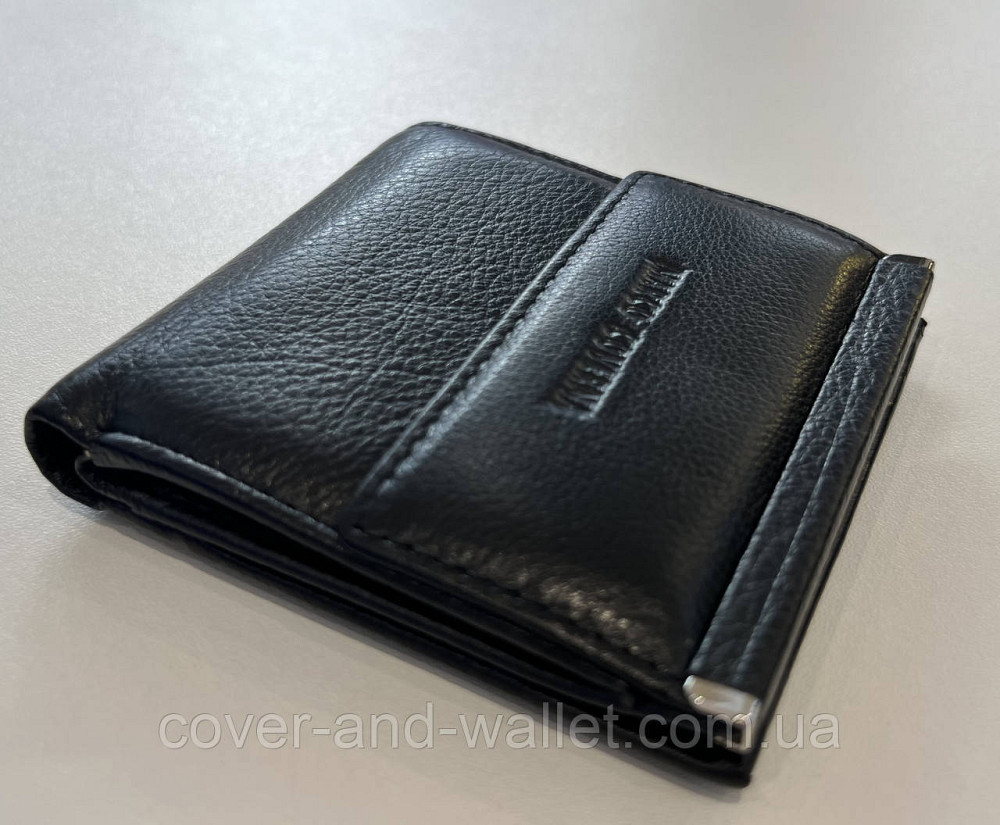 Маленький кошелек черного цвета с монетницей для женщин и мужчин Marco Coverna 1420 Киев - изображение 2