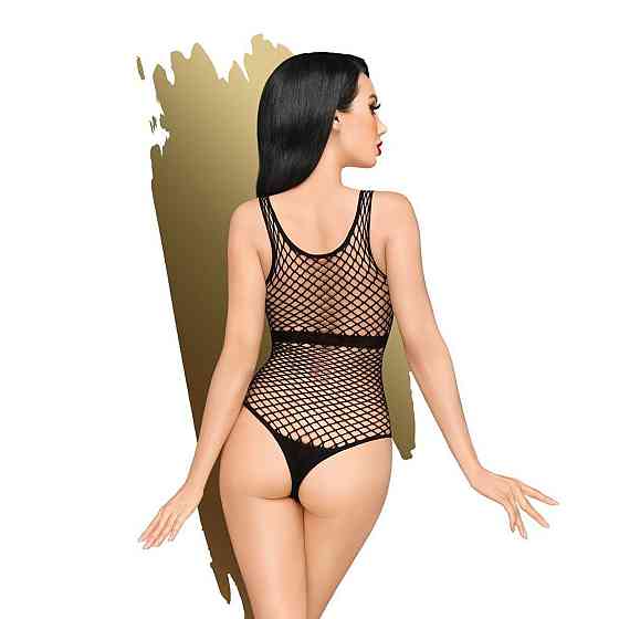 Боді Penthouse Enjoy The Moment XL Black, велика сітка, щільна вставка під грудьми Sex Aura Київ