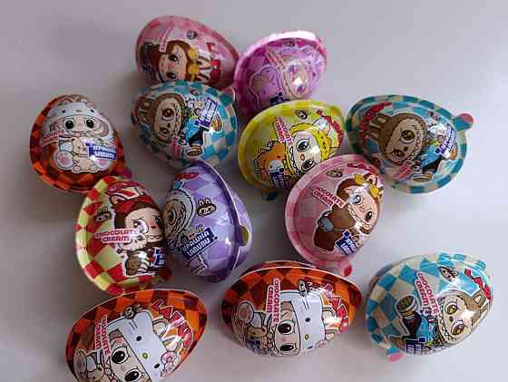 Упаковка яєць із сюрпризом LABUBU 15 г × 12 шт — шоколадні солодощі з іграшкою для дітей Харків