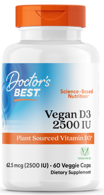 Вітамін Д3 (2500 МО) веган Doctors Best Vitamin D3 60 капс Київ - фото 1