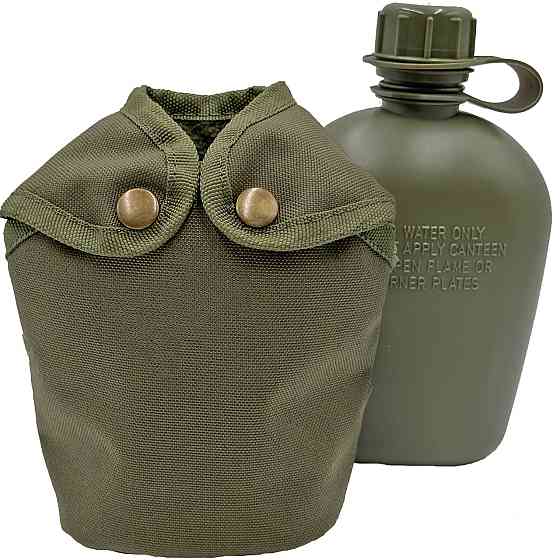 Фляга армійська 1л в чохлі Molle Олива  (фляга тактична польова індивідуальна) Киев