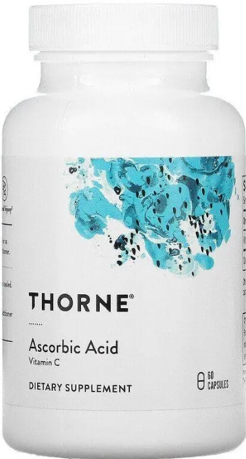 Аскорбиновая кислота (витамин С) Thorne Ascorbic Acid 60 капс Киев - изображение 1