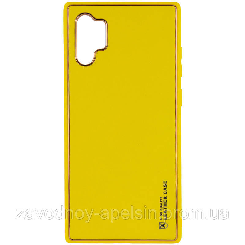 Samsung N975 Note 10 plus Шкіряний Чохол Epik (жовтий) Одеса - фото 1