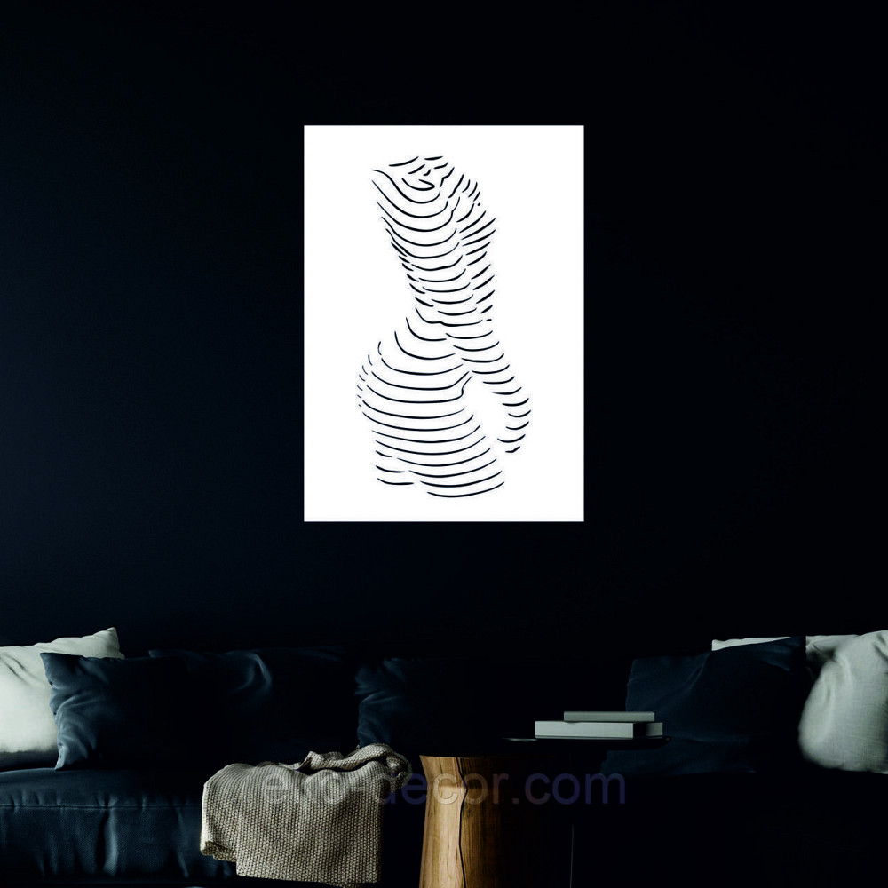 Декоративное настенное Панно «Силуэт женщины», Декор на стену 90*63 см, Белый Киев - изображение 5