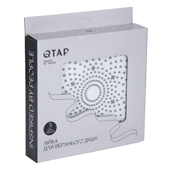 Лейка для верхнего душа Qtap Hlavova D 230 мм округлая QTHLA107CRM45787 Chrome/White Харьков - изображение 5