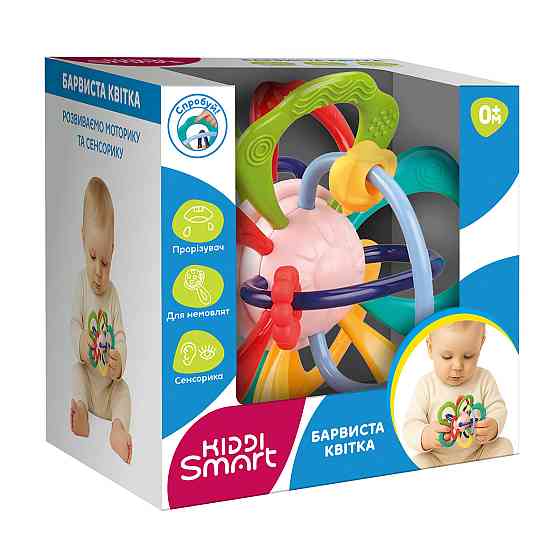 Розвивальна іграшка-прорізувач Kiddi Smart - Барвиста квітка Дніпро