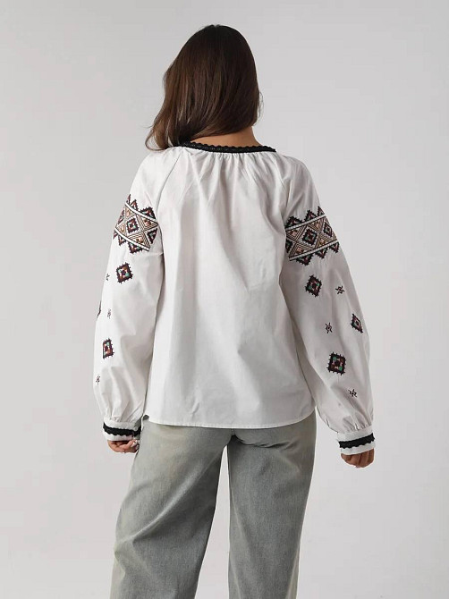 Женская современная вышиванка  80% хлопок, 20% полиэстер 44 Одесса - изображение 3