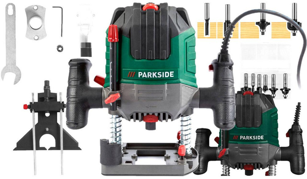 Ручний фрезерний верстат Parkside POF 1200 D-3 (1200 Вт, регулювання швидкості, набір фрез, Німеччина) Киев - изображение 1