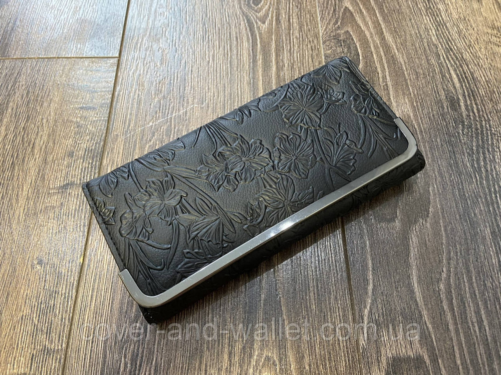Недорогий жіночий гаманець на магнітній застібці чорного кольору Kivi Київ - фото 2