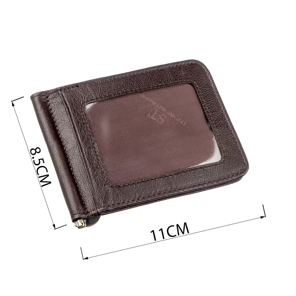 Удобный мужской зажим для купюр Коричневый (ST Leather) Киев - изображение 7