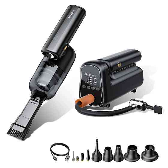 Автомобільний пилосос ESSAGER (color box) Geocentric Multi-function Cordless Pump Vacuum Cleaner Black (EXD05-DX01-Z) Киев