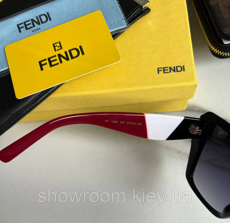 Женские солнцезащитные очки Fendi (1080) black LUX Киев - изображение 2