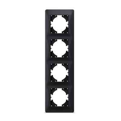 Рамка Videx BINERA чорний графіт 4 поста (VF-BNFR4V-BG) Вінниця