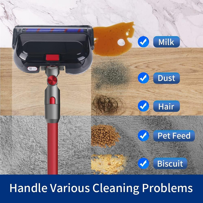 Миюча щітка для пилососу Dyson V7 V8 V10 V11 V15 Насадка для миття підлоги для Дайсон з LED-підсвітк Київ - фото 6
