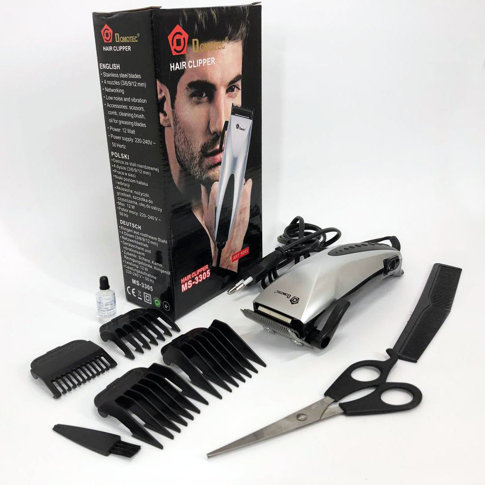 Тример для скронь DOMOTEC MS-3305, Машинка для стрижки короткої стрижки Машинка хороша XJ-20 Львів - фото 8