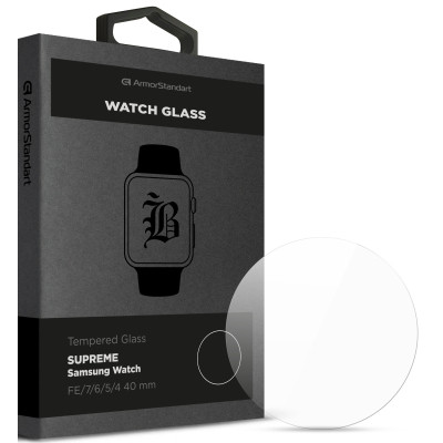 Скло захисне Armorstandart Supreme Black Icon Samsung Watch FE/7/6/5/4 40 mm (ARM84743) Вінниця - фото 1