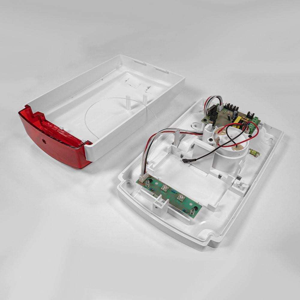 Сирена світлозвукова автономна зовнішня Trinix BS-22 115dB з місцем під АКБ 1.2Ah (28-00009) Київ - фото 4