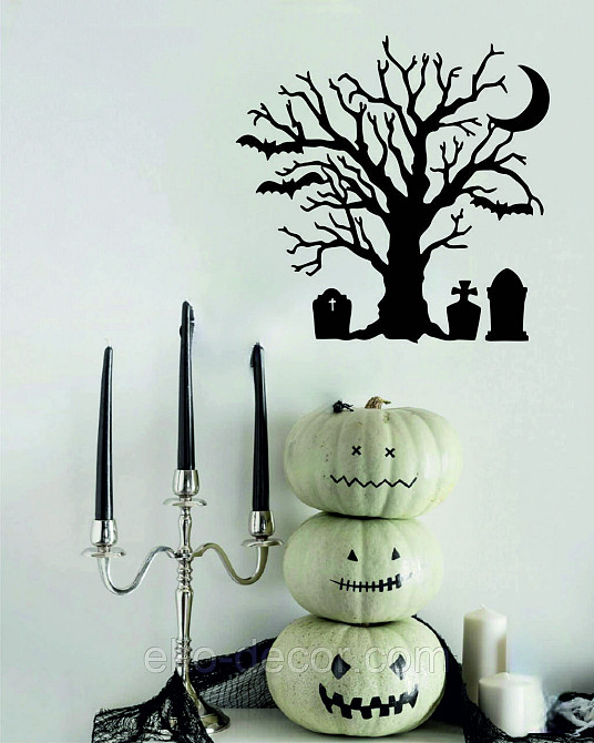 Декоративне настінне 3D Панно «Хелловін», Декор на стіну з об'ємом 70*70 см, Чорний Київ - фото 8