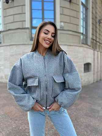 Жіночий стильний бомбер на блискавці кашемір + підкладка Одеса