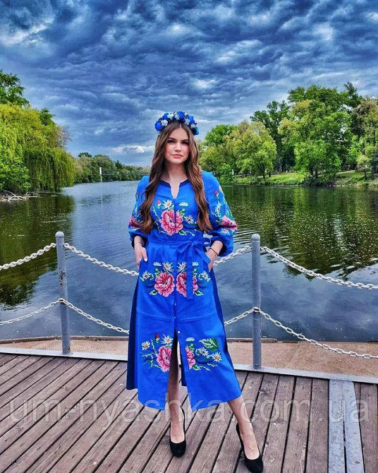 Жіноча вишита сукня на льоні Роксолана Кривий Ріг - фото 5