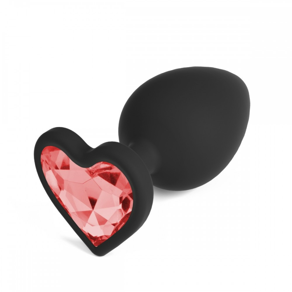 Анальная пробка Cuore Crushious, со сменными кристаллами, силиконовая, черная, 8 х 3.4 см, размер М Sex Aura Киев - изображение 2