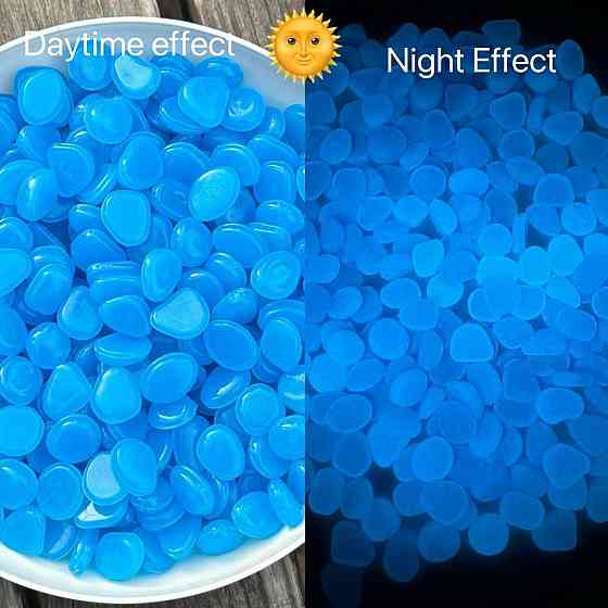 Камни фосфорные декоративные маленькие 500 штук 11 мм синий Киев