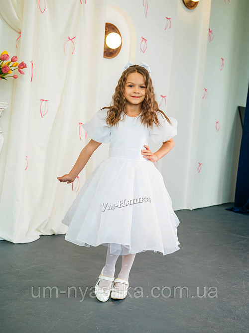 Святкова пишна біла сукня для дівчинки Кривий Ріг - фото 3