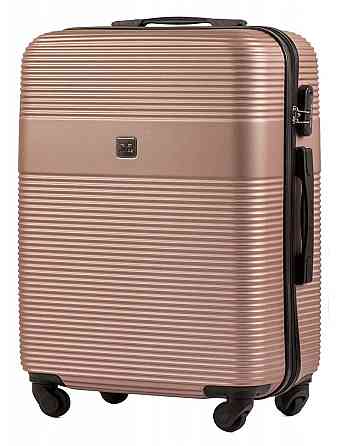 Валіза пластикова WINGS 5398 мала 55 см золотисто-рожева Київ