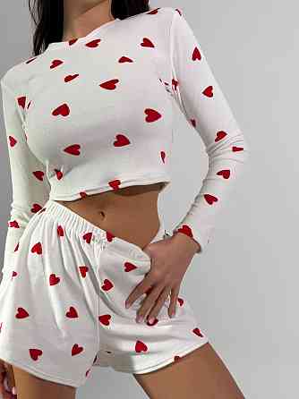 Жіноча стильна домашня принтована піжама плюшевий велюр Молочний Одеса