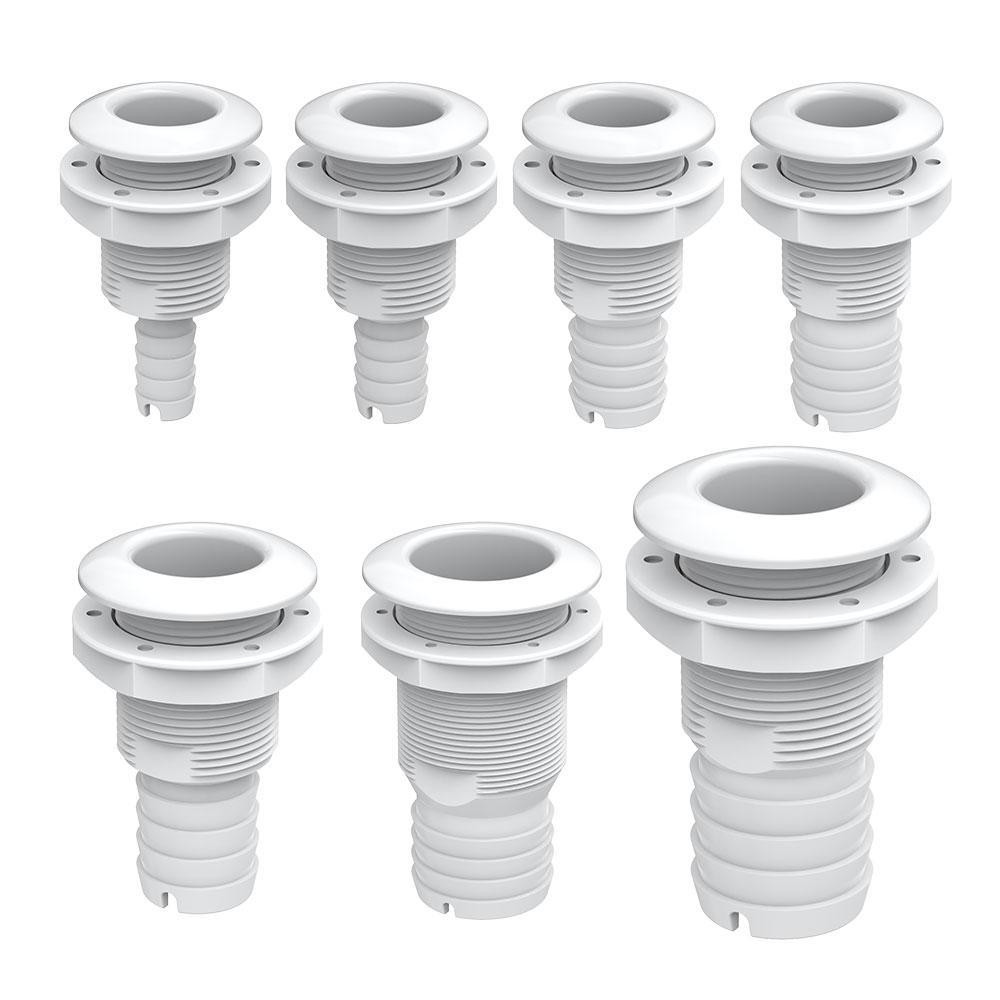 Зливний штуцер SEAFLO 5/8" (16 мм) крізь корпус — білий , Nylon+GF (SFTH2-0625-01) Київ - фото 4