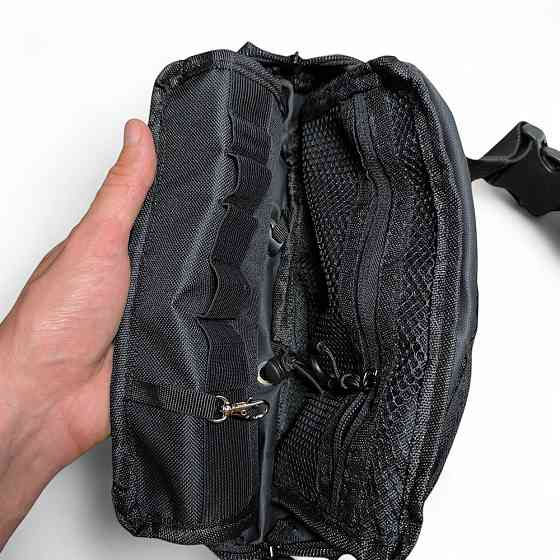 Чорна бананка без бренду, Чоловіча поясна бананка чорна, Сумка-бананка для речей Якісна сумка IE-43 Львів