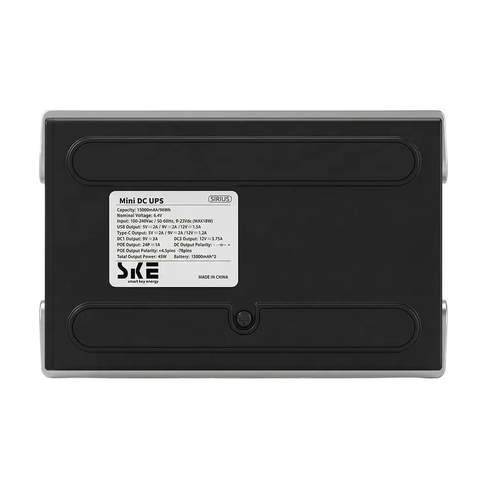 Джерело безперебійного живлення Mini UPS SKE SIRIUS 45W 30000mAh 5V/9V/12V/24V/PoE, LiFePO4 2*15Ah, для роутера та оптичного Київ - фото 14