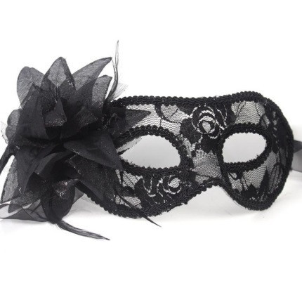Маска на маскарад з квіткою one size чорний Київ - фото 3